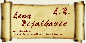 Lena Mijalković vizit kartica